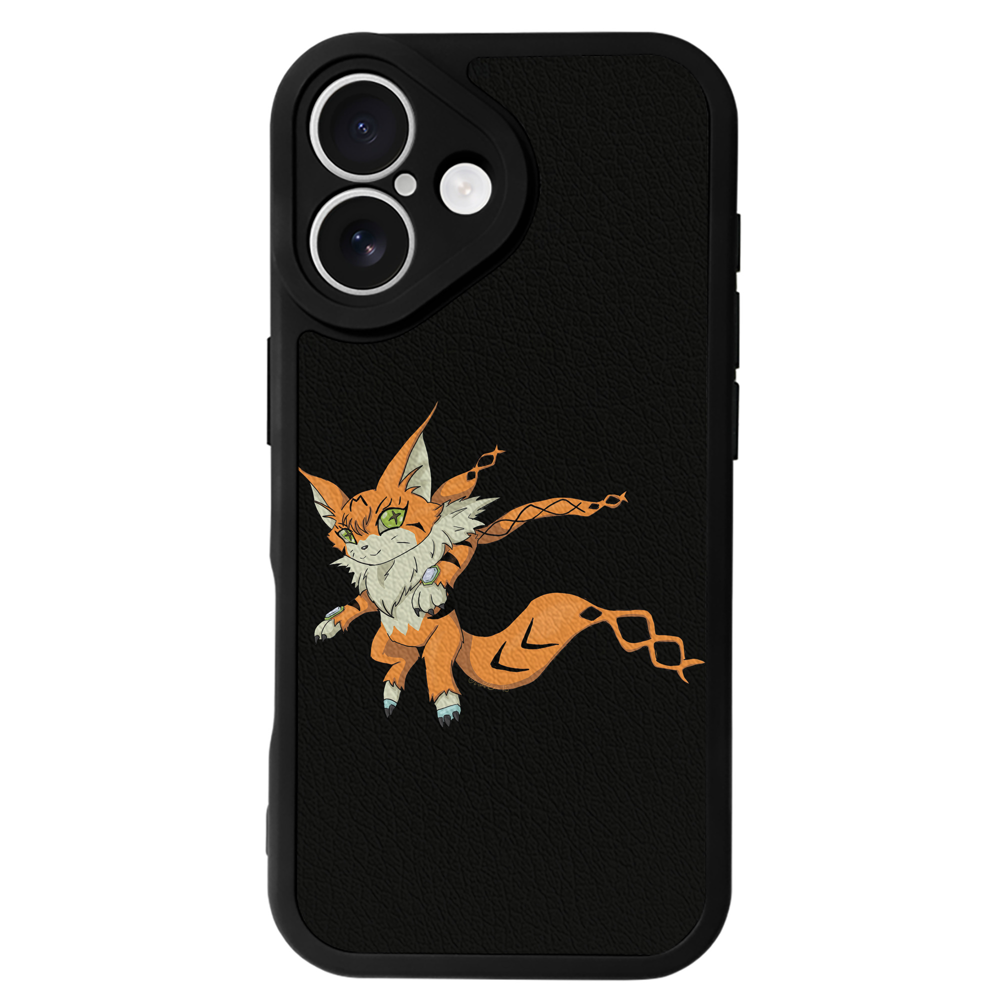 （画像用） Digimon デジタルモンスター/デジモン 【iPhone 16シリーズ対応】シリコンスマホケース（レザー調） 材質：シリコン